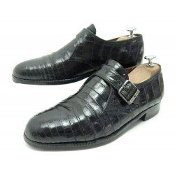 CHAUSSURES JM WESTON 531 MOCASSINS A BOUCLE 7D 41 CUIR DE CROCODILE NOIR 3900€