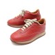 CHAUSSURES HERMES QUICK 36.5 BASKETS CUIR ROUGE RED LEATHER SNEAKERS SHOES 670€