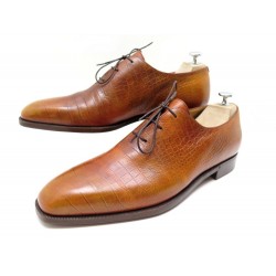 CHAUSSURES BERLUTI ALESSANDRO ONE CUT 11 45 RICHELIEU EN CUIR FACON CROCO 1810€