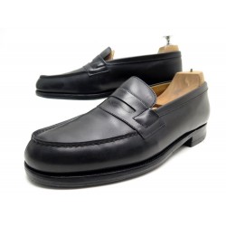 CHAUSSURES JM WESTON MOCASSINS 180 7.5D 42 CUIR NOIR LEATHER LOAFERS SHOES 620€