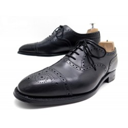 CHAUSSURES JM WESTON RICHELIEU 310 8E 42 BOUT FLEURI CUIR NOIR BLACK SHOES 740€