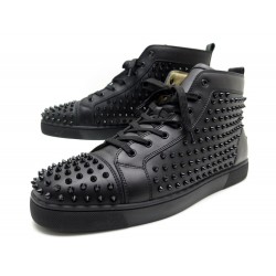 CHAUSSURES CHRISTIAN LOUBOUTIN BASKET LOUIS SPIKE 50 EN CUIR SNEAKERS SHOES 965€