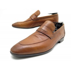 NEUF CHAUSSURES BERLUTI MOCASSINS LORENZO 8 42 CUIR KANGOUROU MARRON SHOES 970€