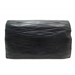 VINTAGE POCHETTE CHANEL EN CUIR NOIR PORTEFEUILLE PORTE MONNAIE WALLET 1060€