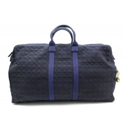 SAC DE VOYAGE CHRISTIAN DIOR LADY EN TOILE CANNAGE BLEU MARINE TRAVEL BAG 2400€