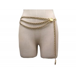 CEINTURE CHANEL CHAINE MEDAILLON TAILLE 70 100 EN METAL DORE GOLDEN BELT 1200€