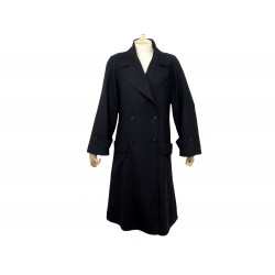 NEUF MANTEAU LONG CHANEL P42757 38 M EN LAINE NOIR VESTE BLACK WOOL COAT 6000€