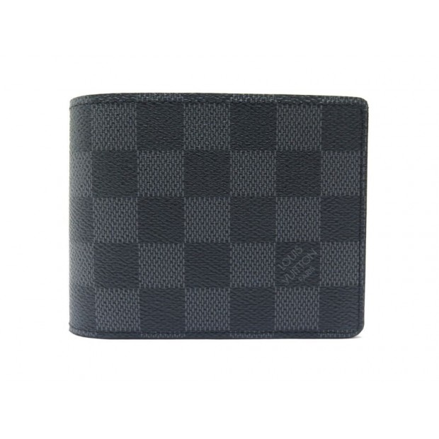 Vuitton Damier Graphite Portefeuille Multiple N62663 Noir Compact