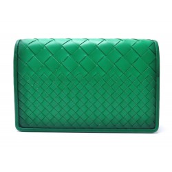 NEUF SAC A MAIN POCHETTE BOTTEGA VENETA POUCH MAXI INTRECCIATO VERT