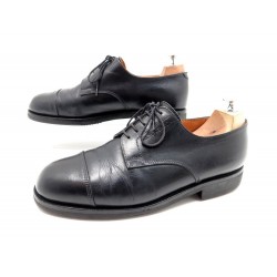 CHAUSSURES JM WESTON DERBY 9.5E 43.5 LARGE EN CUIR NOIR BLACK LEATHER SHOES