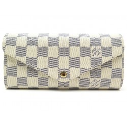 NEUF PORTEFEUILLE LOUIS VUITTON JOSEPHINE N63020 TOILE DAMIER AZUR + BOITE 415€