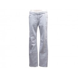 NEUF PANTALON CHANEL JEAN AW709 L 40 EN COTON BLEU NEW BLUE COTTON PANTS 1050€