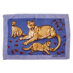 SERVIETTE HERMES LIONNE & SES LIONCEAUX 