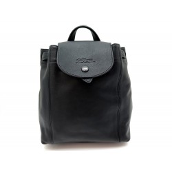 NEUF SAC A DOS LONGCHAMP LE PLIAGE CUIR NOIR 