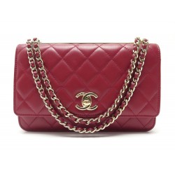 SAC A MAIN CHANEL WOC WALLET ON CHAIN ROUGE 