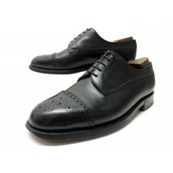 CHAUSSURES JM WESTON DERBY 579 TRIPLE SEMELLES 8E 42 CUIR NOIR BLACK SHOES 1235€