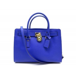 SAC MICHAEL KORS HAMILTON CUIR BLEU 