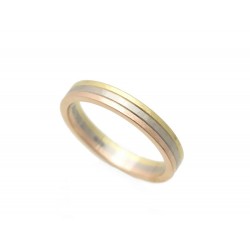 BAGUE CARTIER ALLIANCE TRINITY B4052200 58 3 OR JAUNE GRIS ROSE GOLD RING 1300€