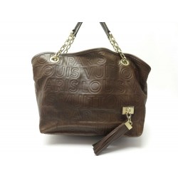 SAC A MAIN LOUIS VUITTON PARIS SOUPLE WHISPERS PM CUIR MARRON HAND BAG 3200€