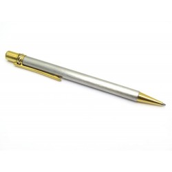 STYLO BILLE MUST DE CARTIER TRINITY EN OR & ACIER STEEL GOLD BALLPOINT PEN 335€