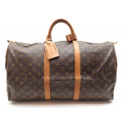 AAL8774 96 Louis Vuitton Keepall 50 Brown Monogram Canvas 