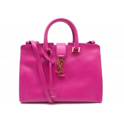 NEUF SAC A MAIN SAINT LAURENT PETIT CABAS 394461 BANDOULIERE CUIR ROSE BAG 1690€