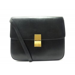 SAC A MAIN CELINE BESACE LARGE CLASSIC BANDOULIERE CUIR VEAU BOX NOIR BAG 4100€