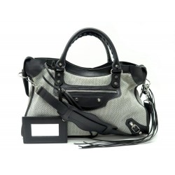 SAC A MAIN BALENCIAGA CLASSIC CITY 115748 TOILE GRIS CUIR EDITION LIMITEE 2200€