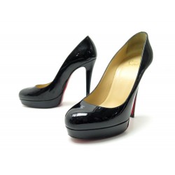 CHAUSSURES CHRISTIAN LOUBOUTIN NEW SIMPLE PUMP ESCARPINS 38.5 VERNIS NOIR 