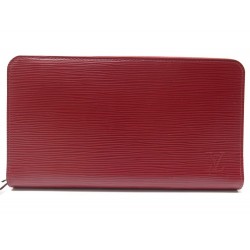 NEUF PORTEFEUILLE LOUIS VUITTON ZIPPY ORGANIZER CUIR EPI ROUGE POMODORO