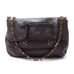 NEUF SAC A MAIN JEROME DREYFUSS LUCIEN BANDOULIERE EN CUIR MARRON HAND BAG 615€