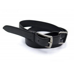 CEINTURE HERMES ETRIVIERE TAILLE 78 EN CUIR TOGO NOIR BOUCLE ARGENTEE BELT 675€