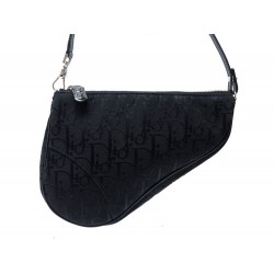  NEUF SAC A MAIN CHRISTIAN DIOR SADDLE CANVAS NOIR 