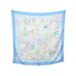 FOULARD HERMES LE JEU DES PETITS BONHEURS DE SYNES CARRE 90 SOIE SILK SCARF 375€