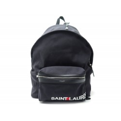 NEUF SAC A DOS SAINT LAURENT EN TOILE NOIR 