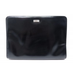 PORTE DOCUMENT MONTBLANC ZIPPE EN CUIR NOIR LEATHER ZIPPED DOCUMENT HOLDER 565€