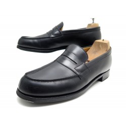 CHAUSSURES JM WESTON MOCASSINS 180 8.5C 42 42.5 FIN CUIR NOIR LOAFERS SHOES 620€