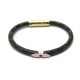 NEUF BRACELET LOUIS VUITTON DAILY CONFIDENTIAL 15 TOILE MONOGRAM METAL DORE 230€