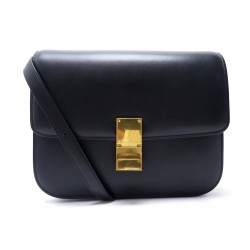 SAC A MAIN CELINE CLASSIC MM BANDOULIERE CUIR NOIR 