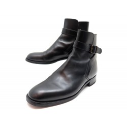 CHAUSSURES JM WESTON JODHPUR 722 8.5D 42.5 BOTTINES CUIR NOIR BOOTS SHOES 995€