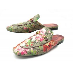 CHAUSSURES GUCCI PRINCETOWN GG FLORA 432772 40.5 IT 41 FR MOCASSINS MULES 590€