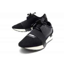 CHAUSSURES BALENCIAGA BASKETS RUNNERS RACE 37 IT 38 FR NOIR BOITE SNEAKERS 550€