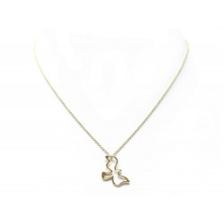 NEUF COLLIER TIFFANY & CO DOVE 40 CM OR JAUNE + ECRIN COLOMBE GOLD NECKLACE 710€