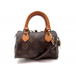 SAC A MAIN LOUIS VUITTON NANO SPEEDY ANSE BANDOULIERE CADENAS 