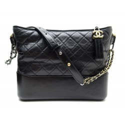 SAC A MAIN CHANEL GABRIELLE CUIR MATELASSE NOIR + BOITE LEATHER HAND BAG 4100€