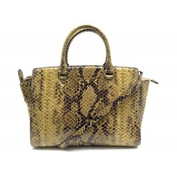 SAC A MAIN MICHAEL KORS SELMA LARGE EN CUIR FACON PYTHON LEATHER HAND BAG 359€