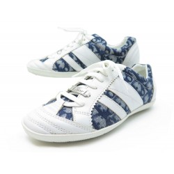 NEUF BASKET DIOR TOILE OBLIQUE T36 CUIR ET TOILE 