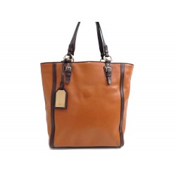 NEUF SAC A MAIN RALPH LAUREN CABAS FOURRE TOUT CUIR ORANGE 