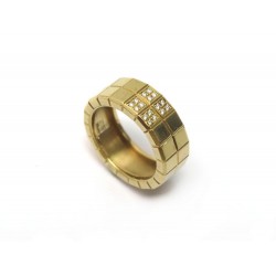 BAGUE CHOPARD ICE CUBE 823790 T52 EN OR JAUNE 16 DIAMANTS ECRIN GOLD RING 2070€