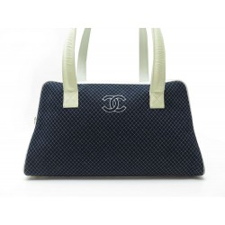 SAC A MAIN CHANEL BOWLING EN TOILE MINI MATELASSE & CUIR VERNIS HAND BAG 4800€